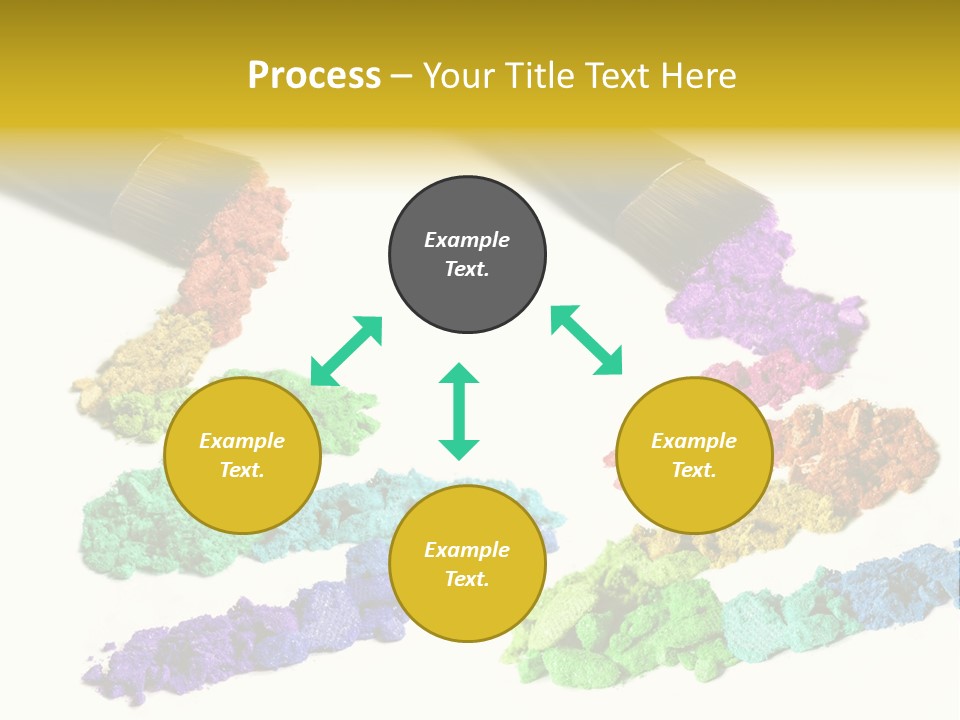 A Brush With Some Colored Powder On It PowerPoint Template