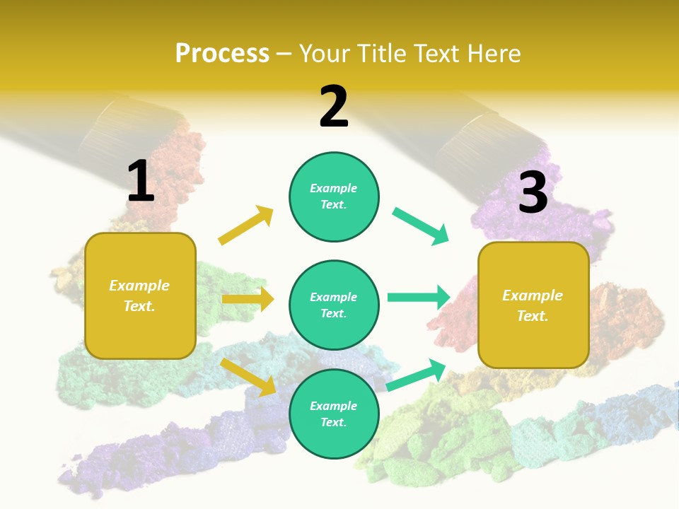 A Brush With Some Colored Powder On It PowerPoint Template