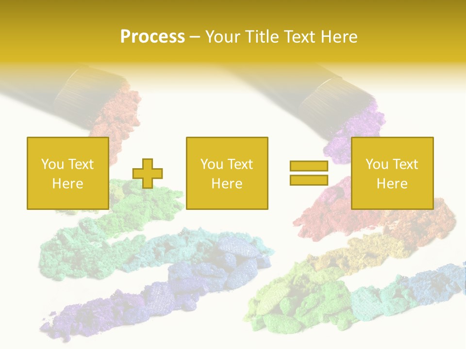 A Brush With Some Colored Powder On It PowerPoint Template