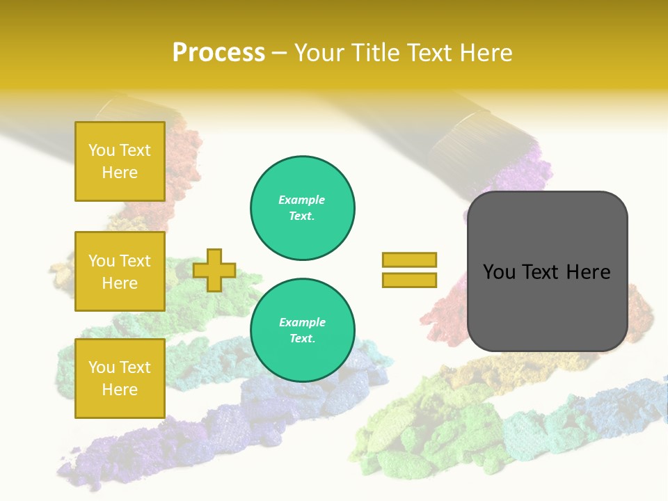 A Brush With Some Colored Powder On It PowerPoint Template