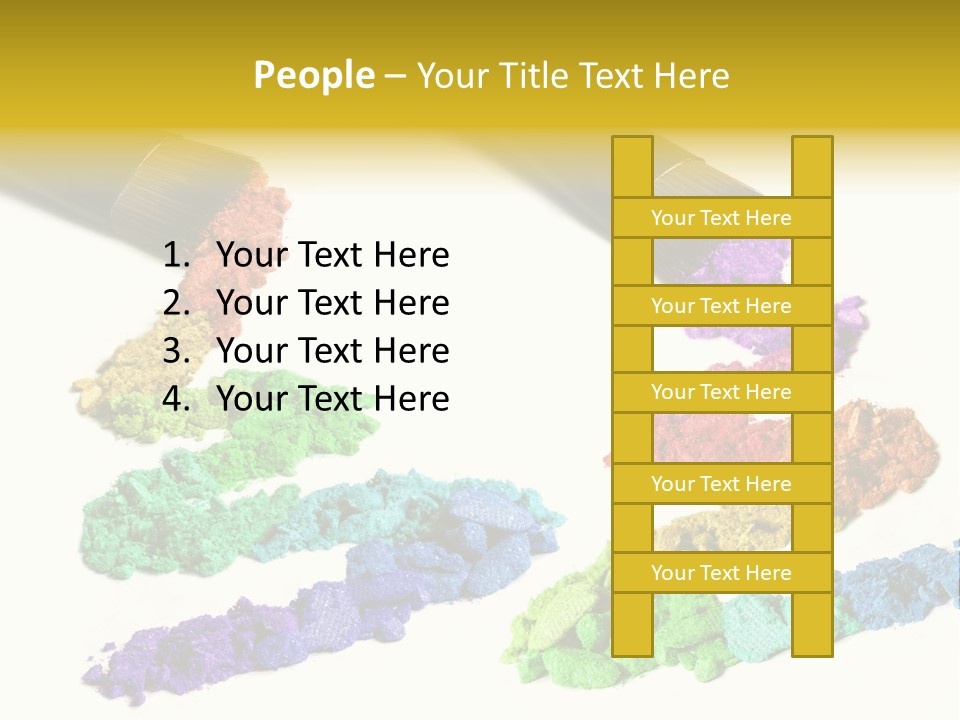 A Brush With Some Colored Powder On It PowerPoint Template