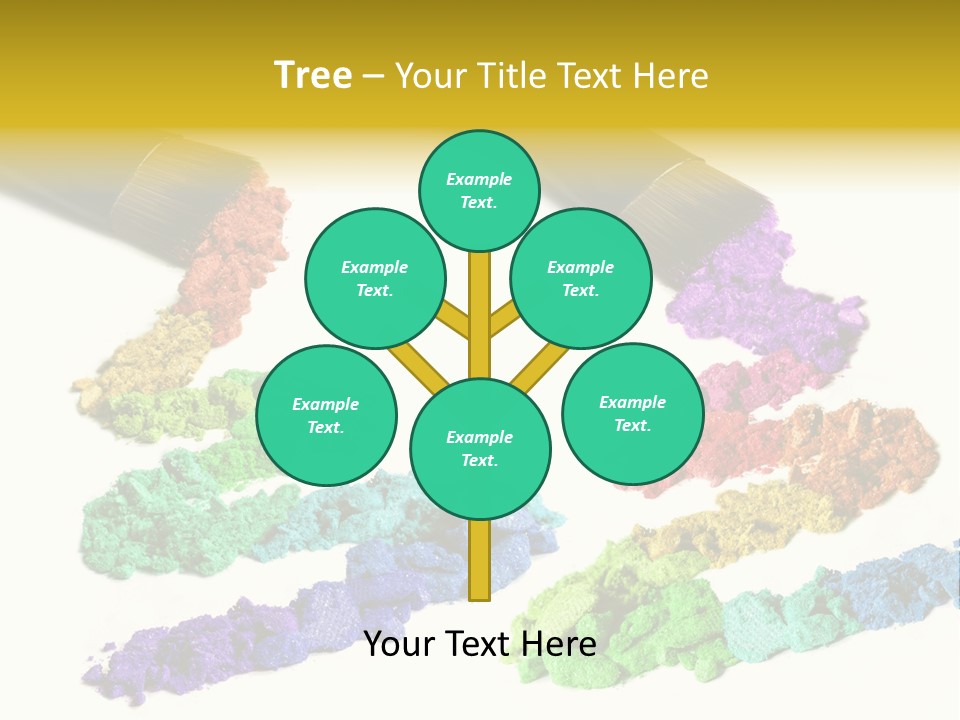 A Brush With Some Colored Powder On It PowerPoint Template