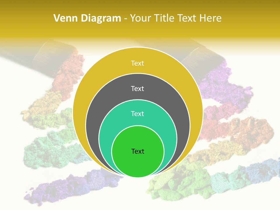 A Brush With Some Colored Powder On It PowerPoint Template