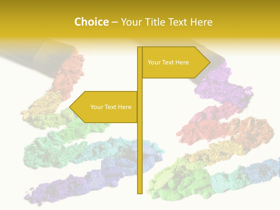 A Brush With Some Colored Powder On It PowerPoint Template