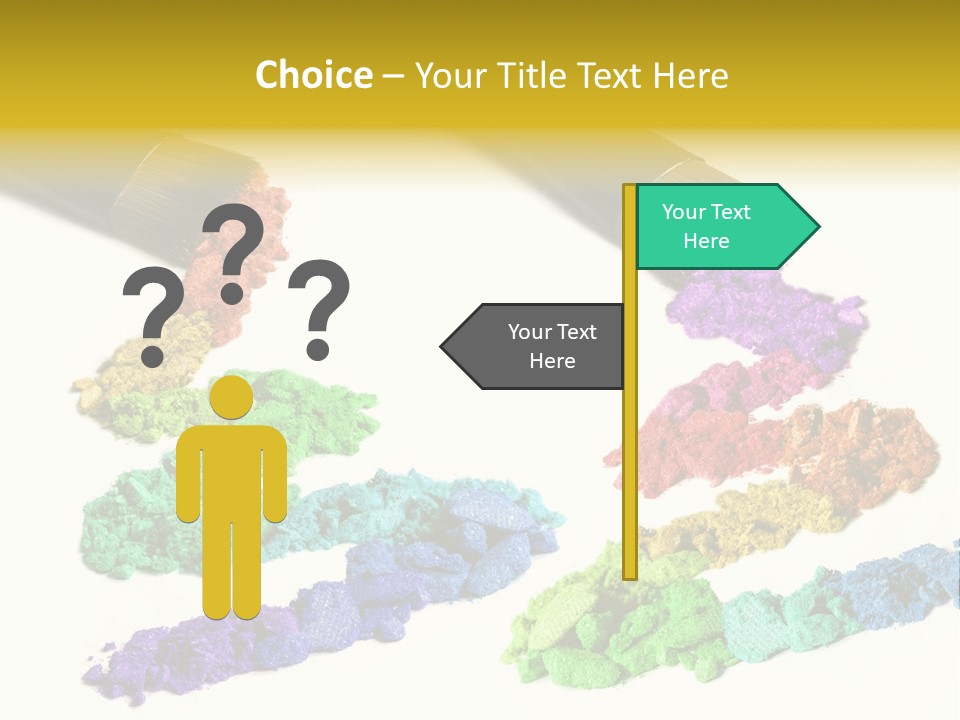 A Brush With Some Colored Powder On It PowerPoint Template