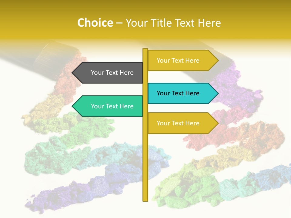 A Brush With Some Colored Powder On It PowerPoint Template