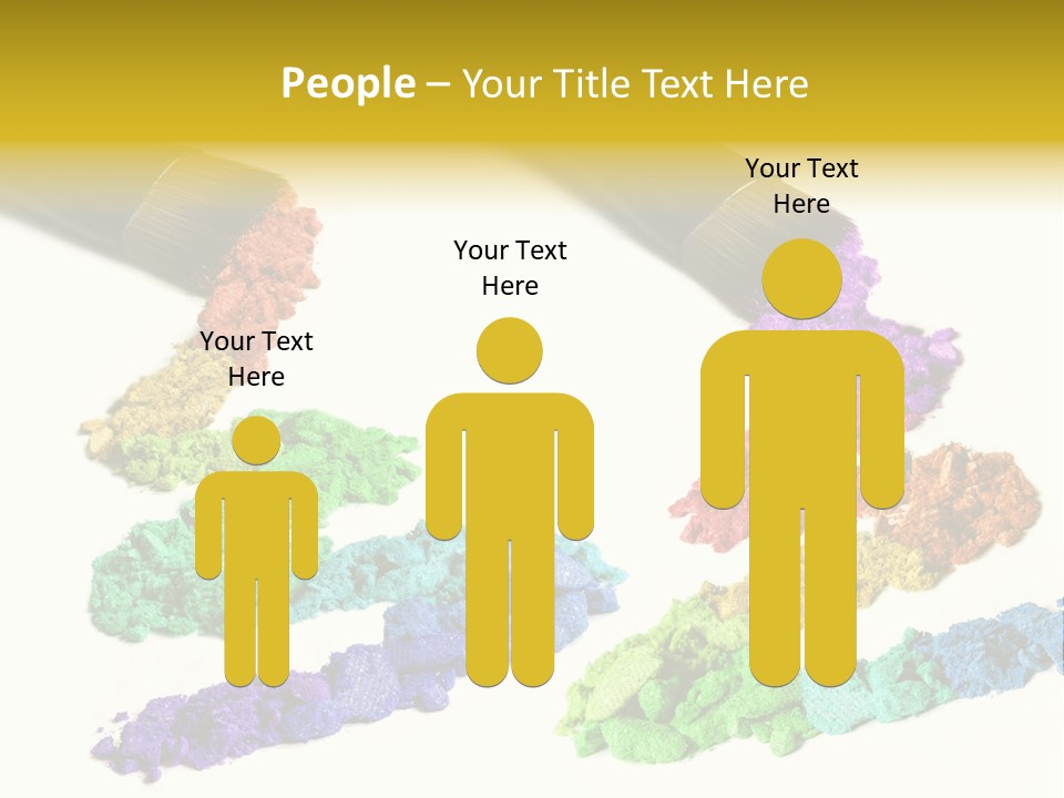 A Brush With Some Colored Powder On It PowerPoint Template