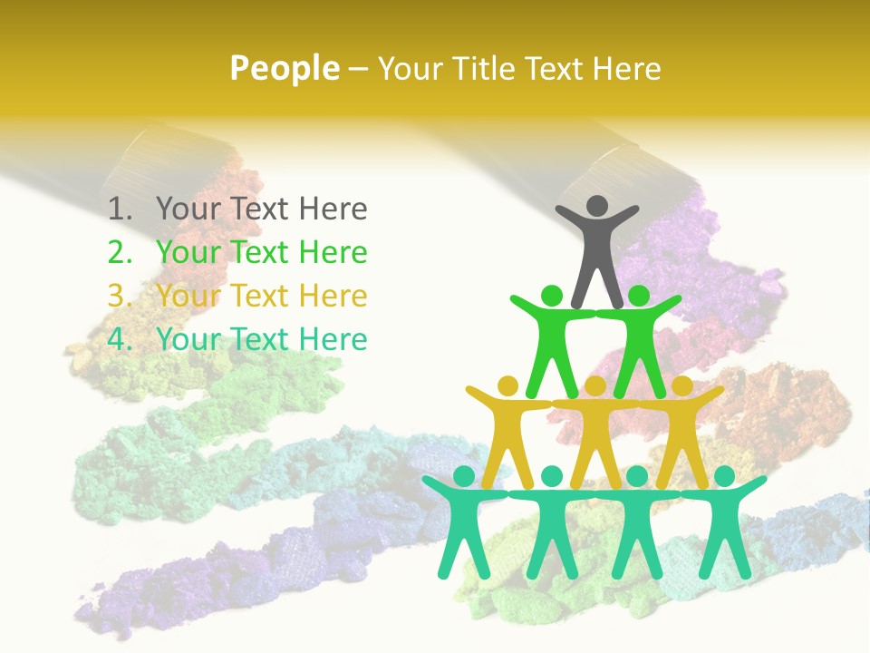 A Brush With Some Colored Powder On It PowerPoint Template