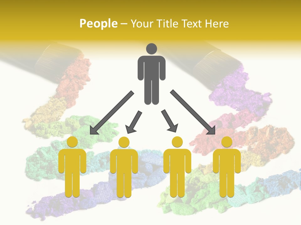 A Brush With Some Colored Powder On It PowerPoint Template