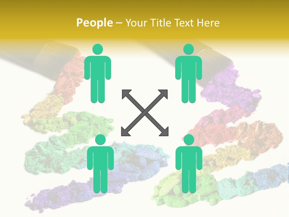 A Brush With Some Colored Powder On It PowerPoint Template