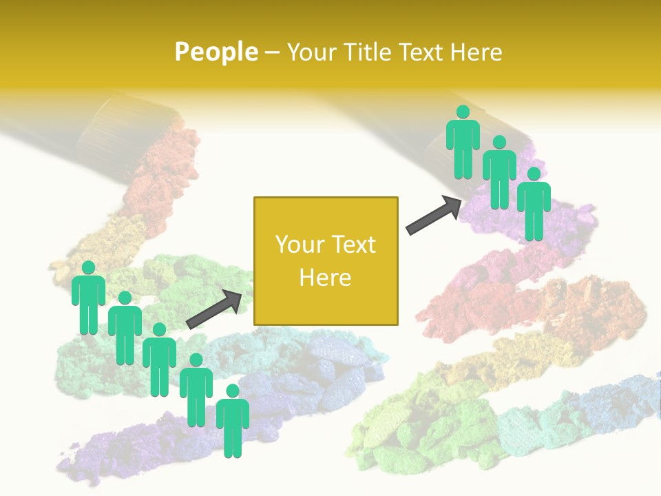 A Brush With Some Colored Powder On It PowerPoint Template