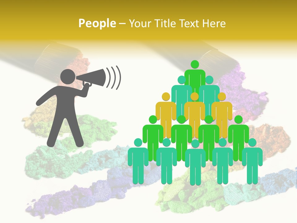 A Brush With Some Colored Powder On It PowerPoint Template