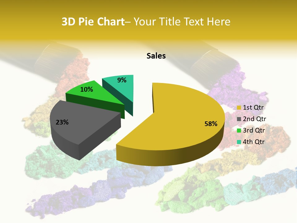A Brush With Some Colored Powder On It PowerPoint Template