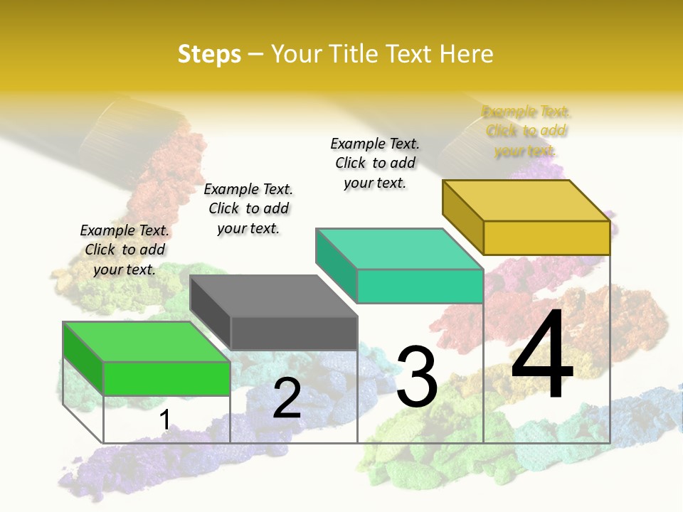 A Brush With Some Colored Powder On It PowerPoint Template
