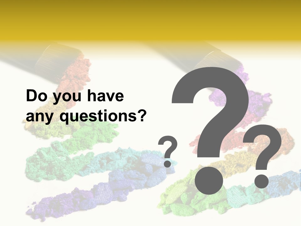 A Brush With Some Colored Powder On It PowerPoint Template