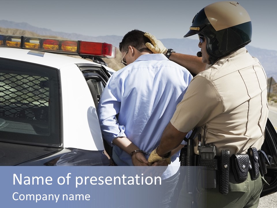 Crime Criminal People Car PowerPoint Template