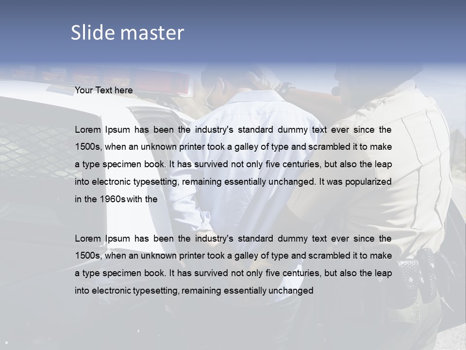 Crime Criminal People Car PowerPoint Template