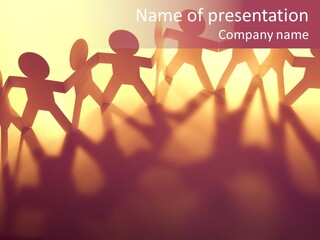 Togetherness Teamwork Standing PowerPoint Template