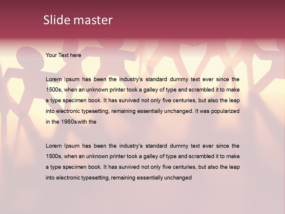 Togetherness Teamwork Standing PowerPoint Template