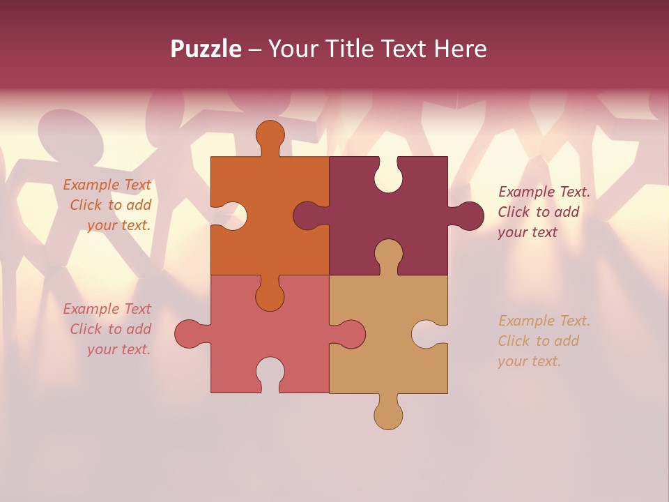 Togetherness Teamwork Standing PowerPoint Template