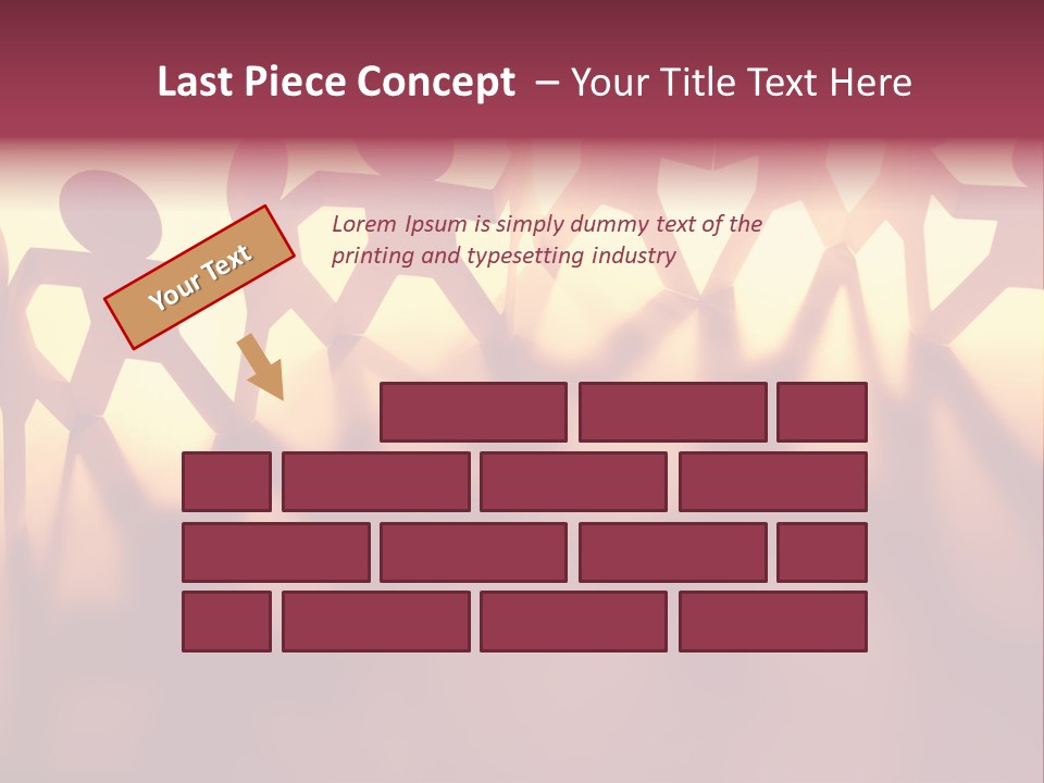 Togetherness Teamwork Standing PowerPoint Template