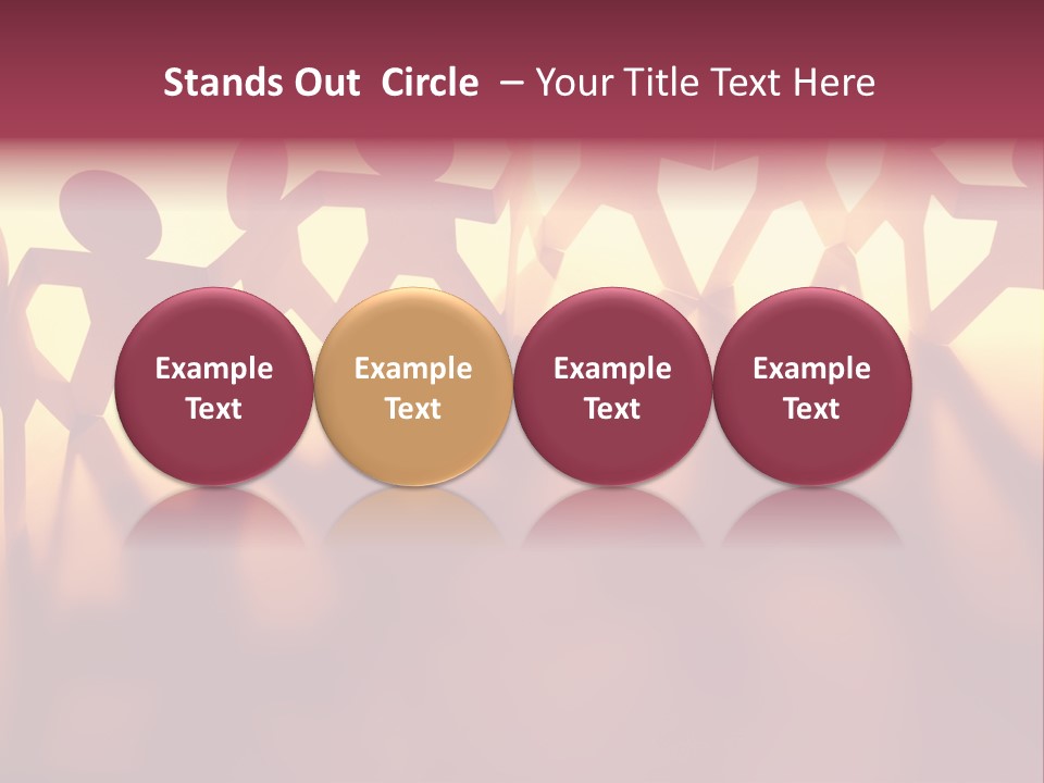 Togetherness Teamwork Standing PowerPoint Template