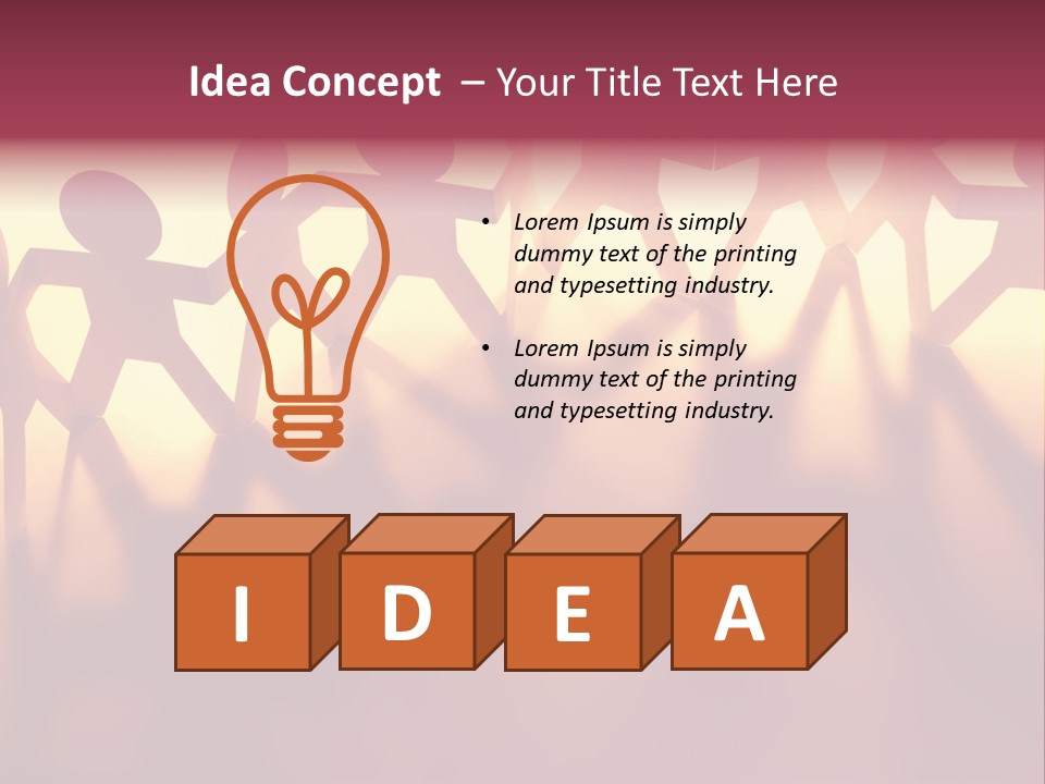 Togetherness Teamwork Standing PowerPoint Template