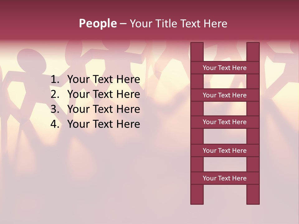 Togetherness Teamwork Standing PowerPoint Template