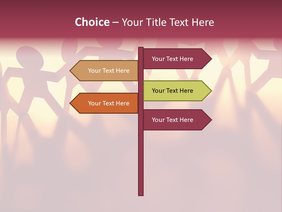 Togetherness Teamwork Standing PowerPoint Template