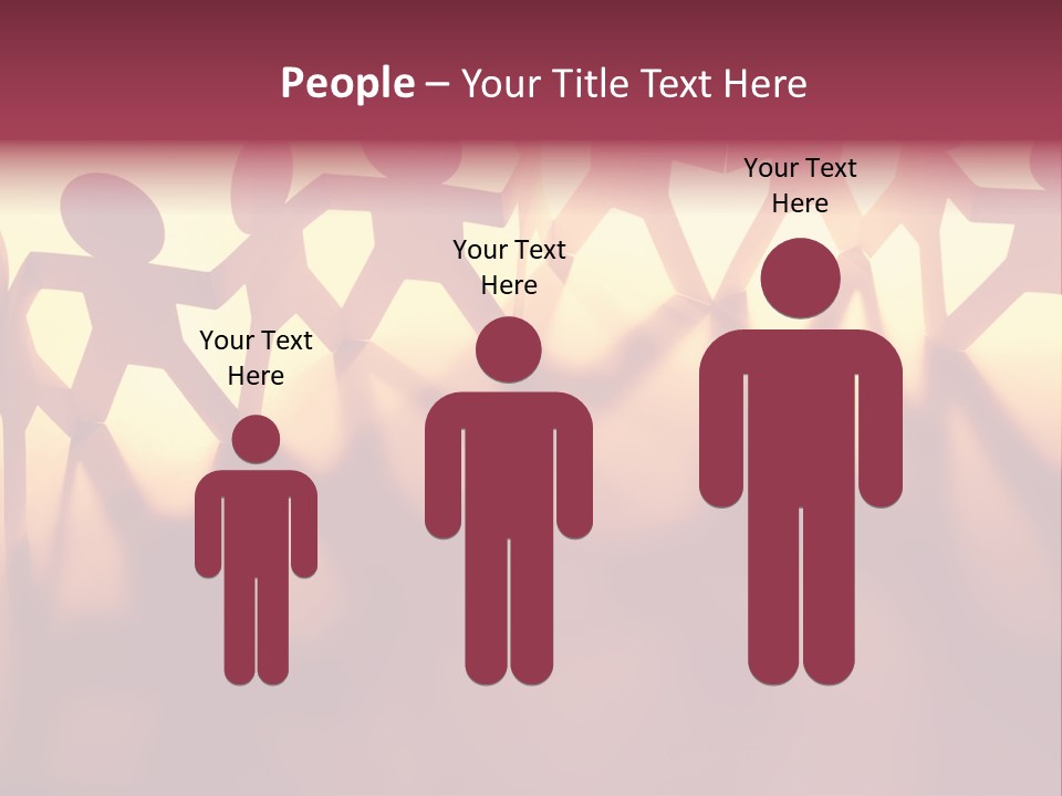 Togetherness Teamwork Standing PowerPoint Template