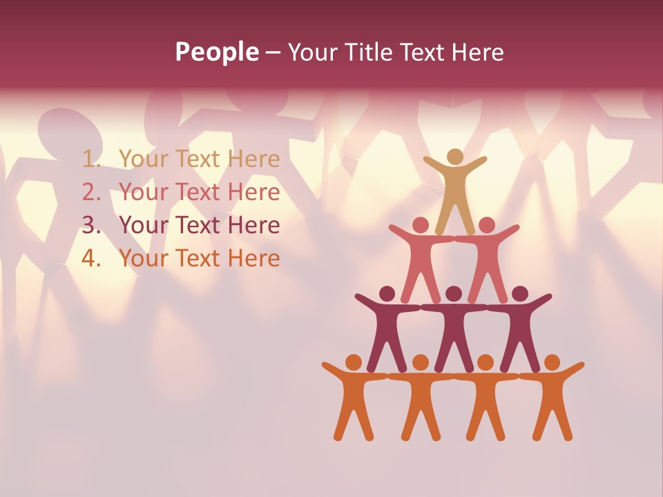 Togetherness Teamwork Standing PowerPoint Template