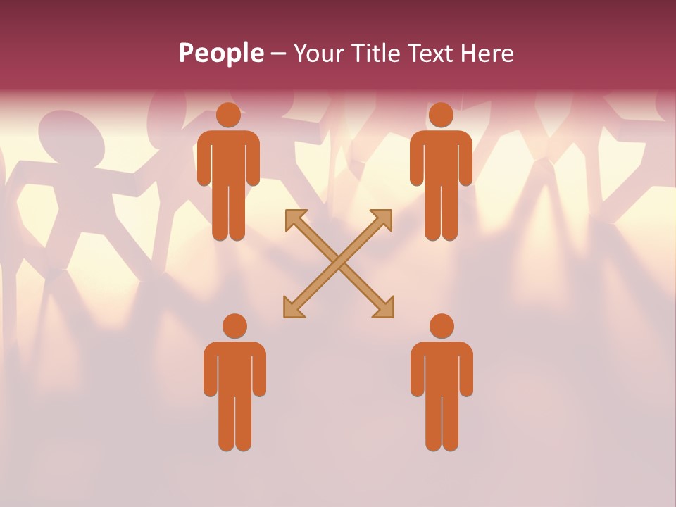 Togetherness Teamwork Standing PowerPoint Template