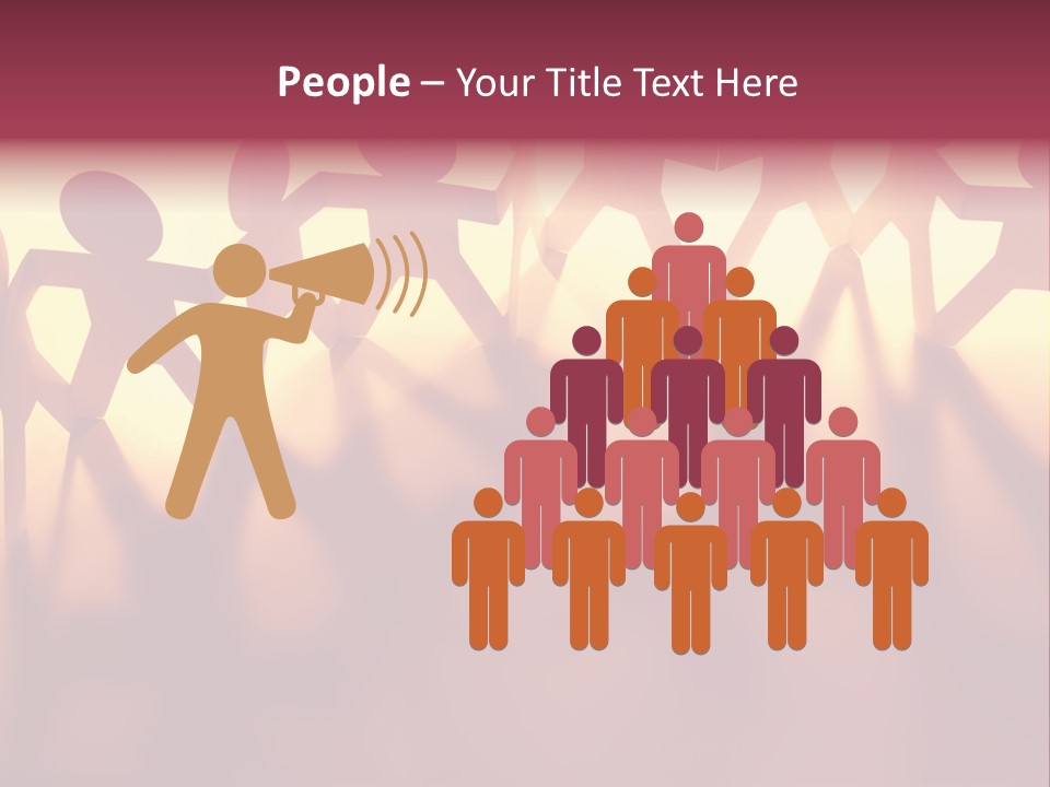 Togetherness Teamwork Standing PowerPoint Template