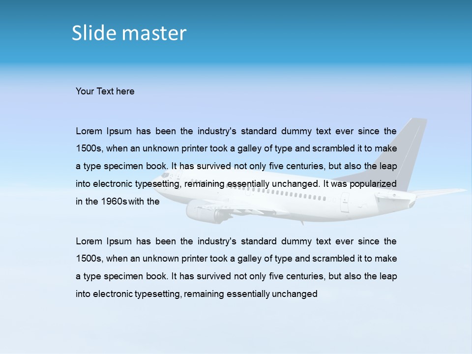 Flight Transport Class PowerPoint Template