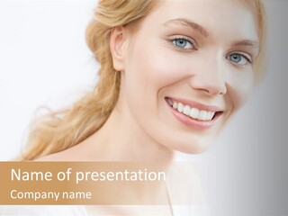 Bright Hairstyle Face PowerPoint Template