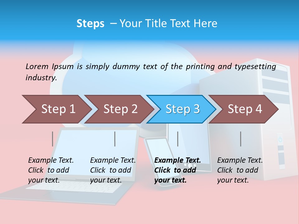 Tablet Device Monitor PowerPoint Template