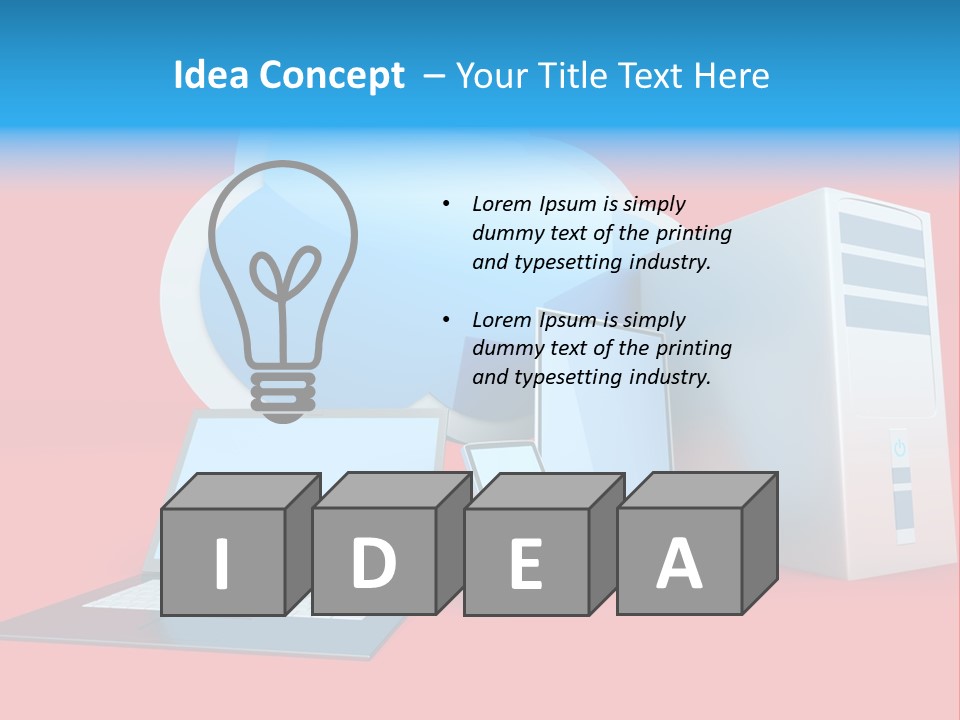 Tablet Device Monitor PowerPoint Template