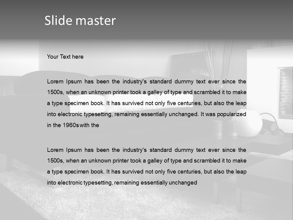 Homes Architecture And Buildings Home Interior PowerPoint Template