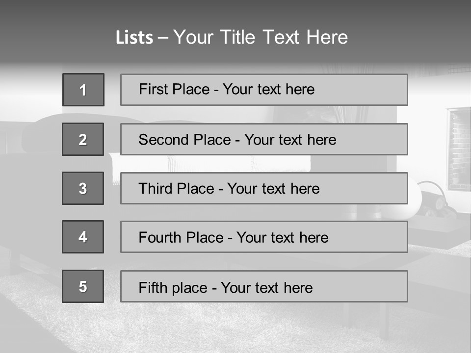 Homes Architecture And Buildings Home Interior PowerPoint Template