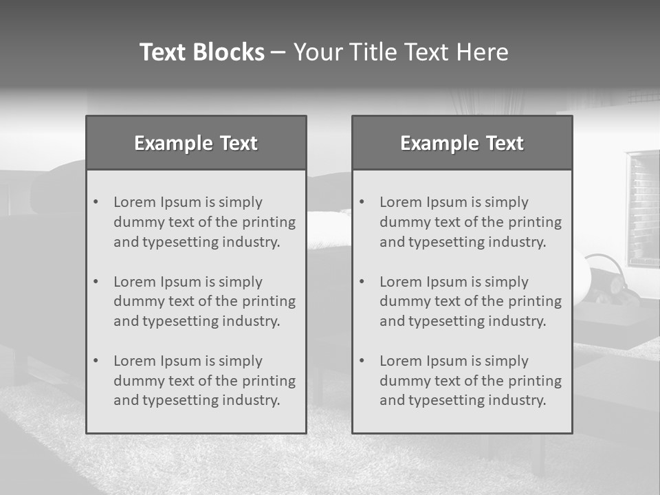 Homes Architecture And Buildings Home Interior PowerPoint Template