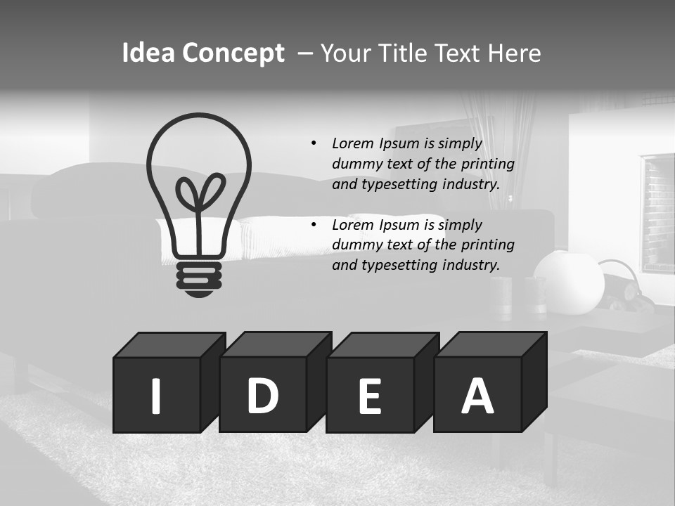 Homes Architecture And Buildings Home Interior PowerPoint Template