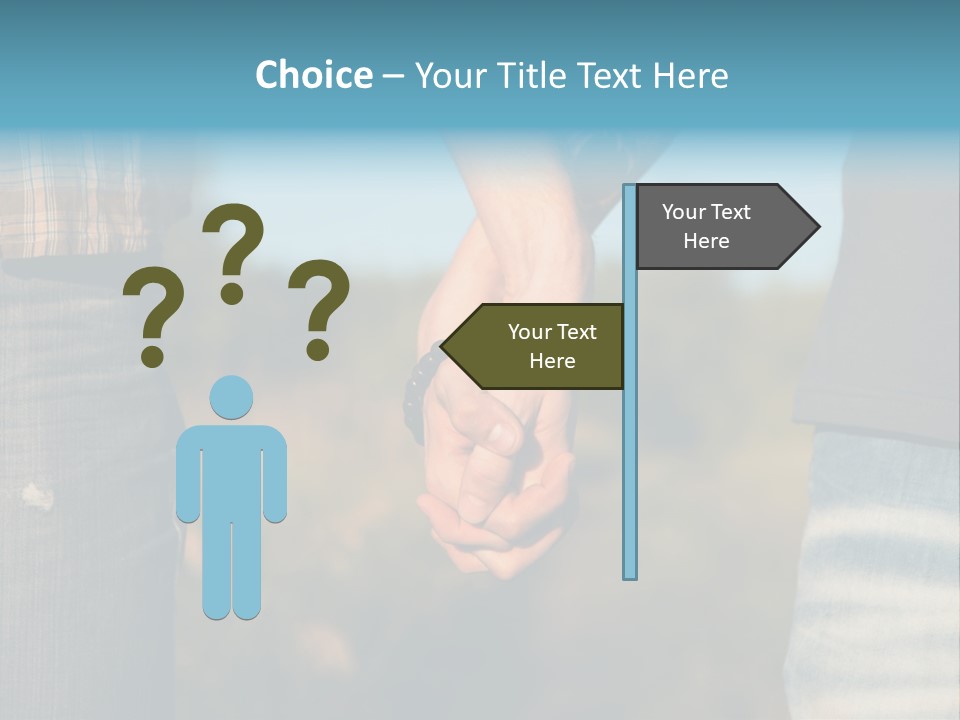 Marriage Homosexual Cufflink PowerPoint Template