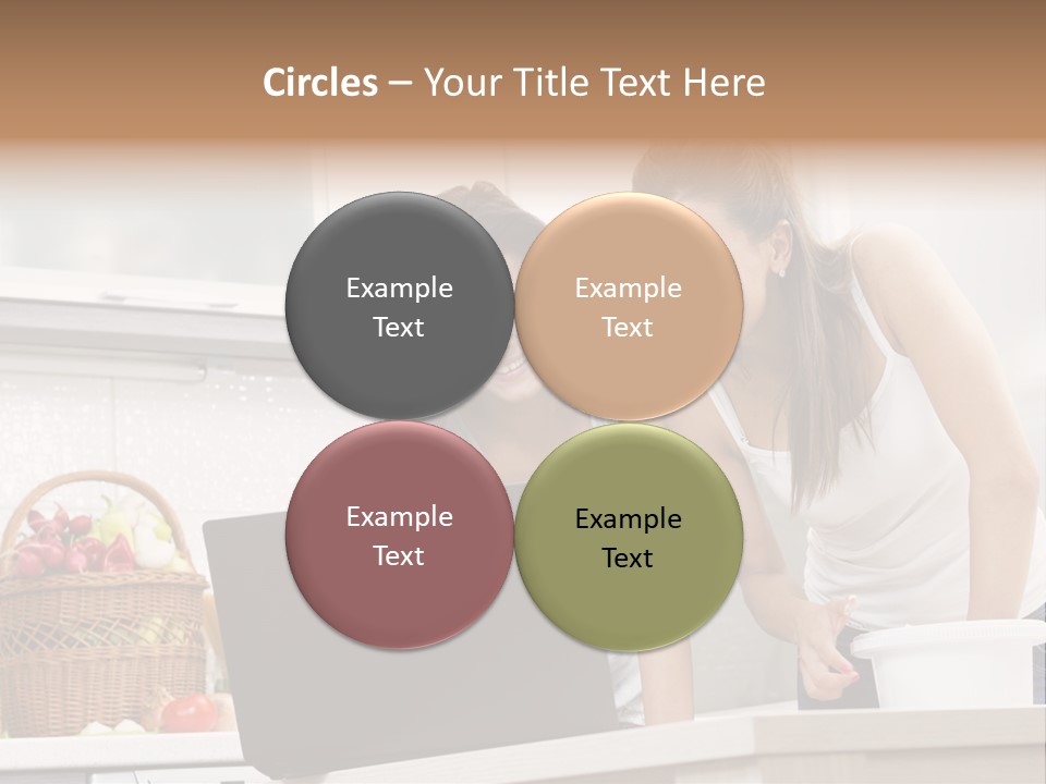 Domestic Kitchen Fresh Food Laughing PowerPoint Template