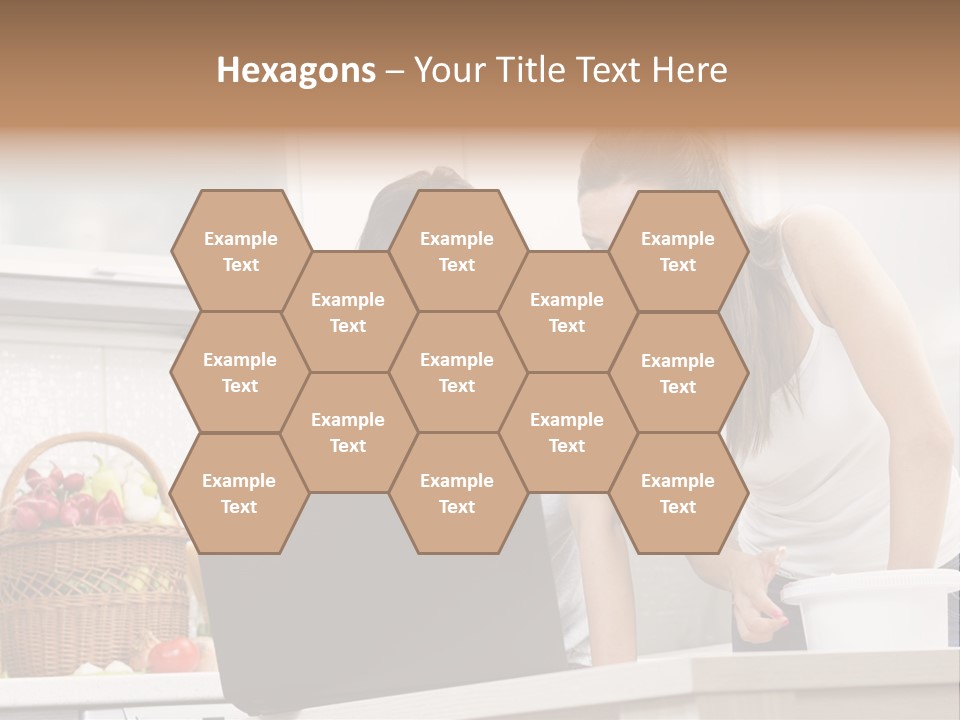 Domestic Kitchen Fresh Food Laughing PowerPoint Template