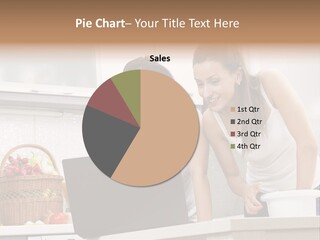 Domestic Kitchen Fresh Food Laughing PowerPoint Template