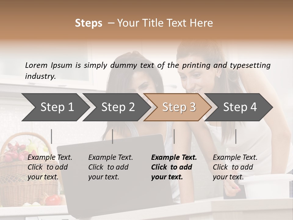 Domestic Kitchen Fresh Food Laughing PowerPoint Template