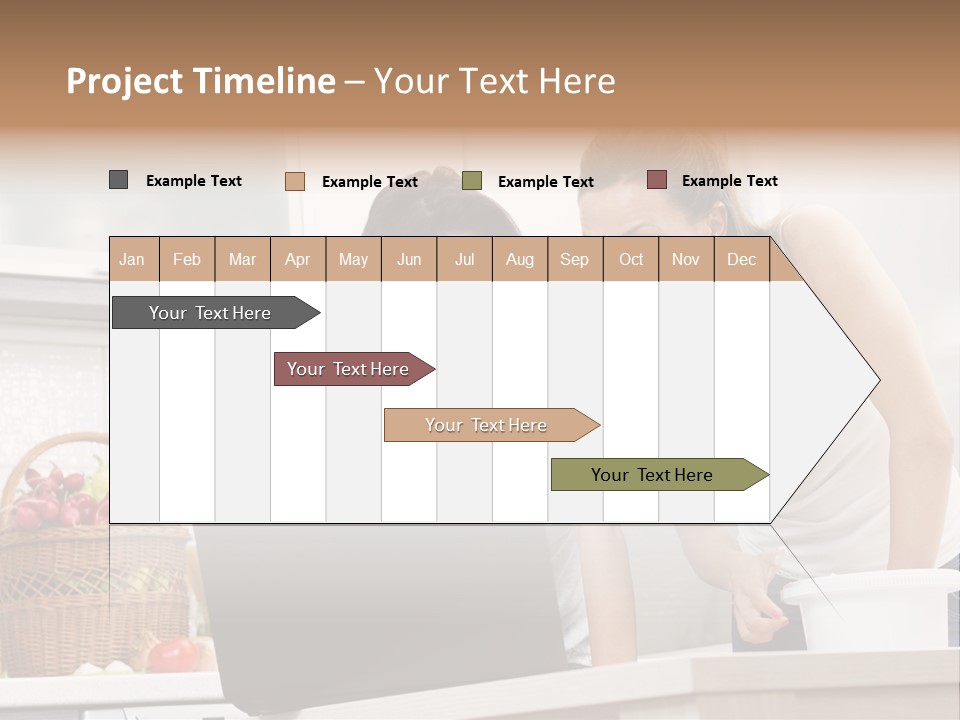 Domestic Kitchen Fresh Food Laughing PowerPoint Template