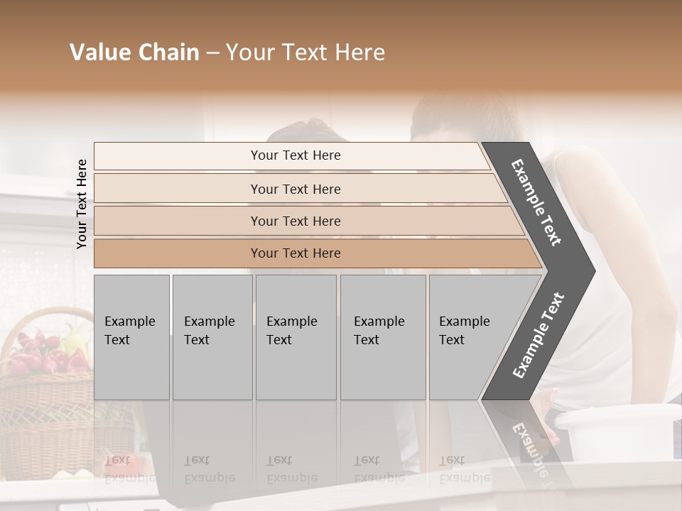 Domestic Kitchen Fresh Food Laughing PowerPoint Template