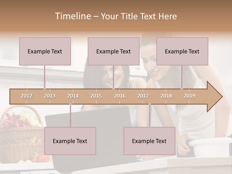 Domestic Kitchen Fresh Food Laughing PowerPoint Template