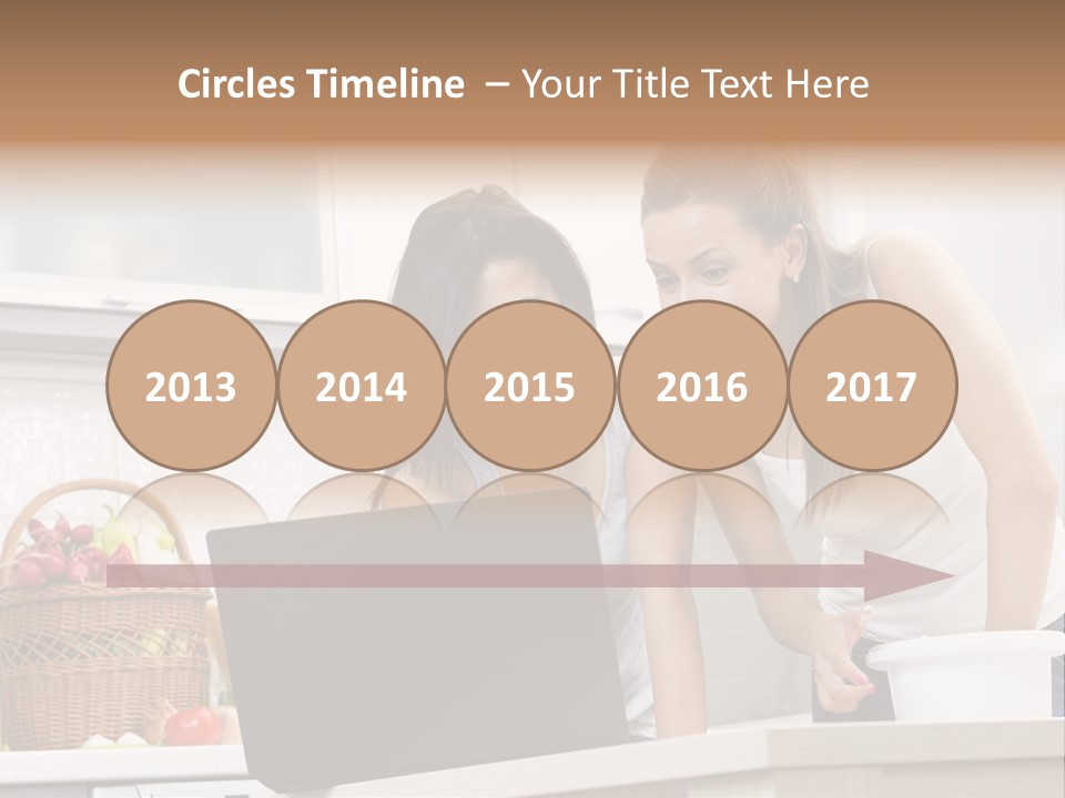 Domestic Kitchen Fresh Food Laughing PowerPoint Template